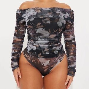 Floral Bodysuit - Black/combo
